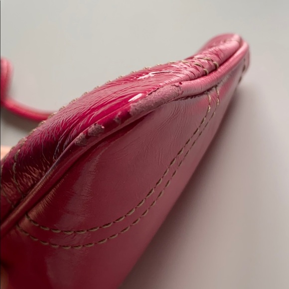 Coach Magenta Patent Leather Wristlet - Picture 6 of 6